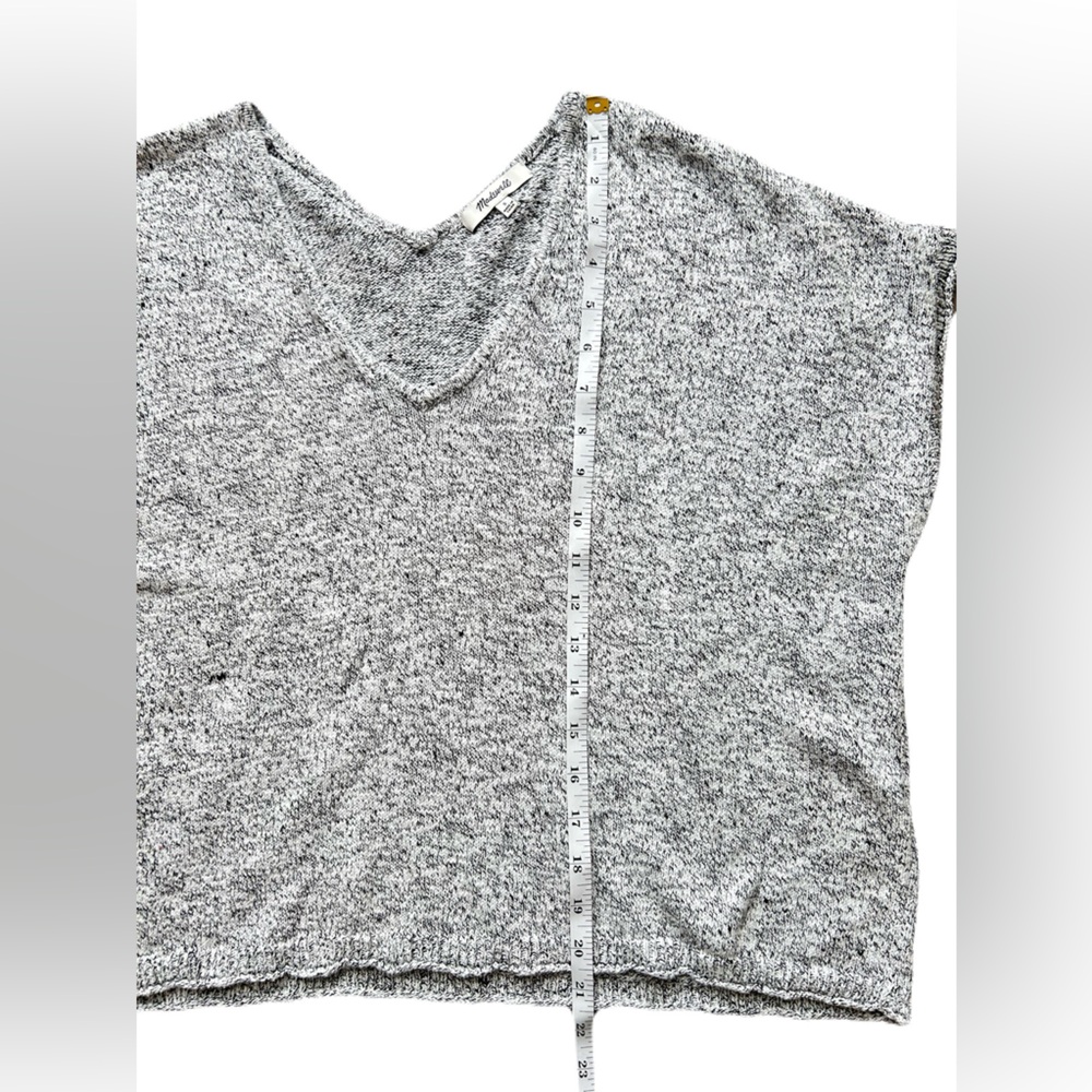Madewell Marled Gray Knit Sweater Top Oversized Small - Picture 7 of 8